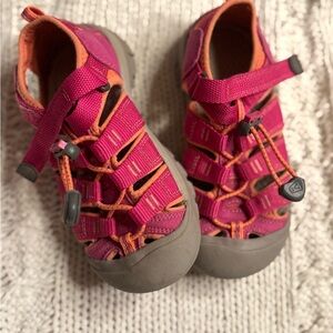 Keen Kids Sandals in Vibrant Pink and Orange